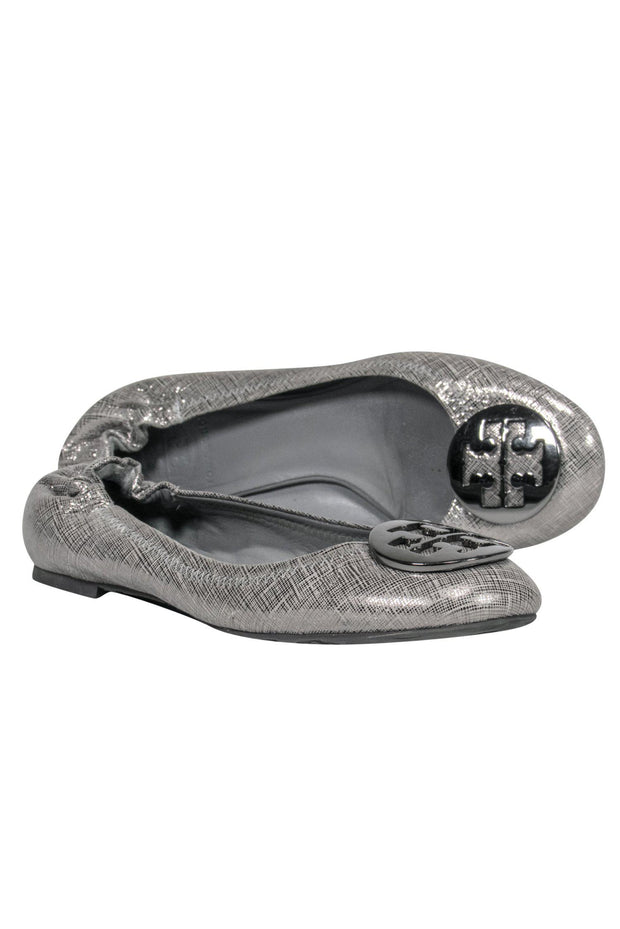 Tory Burch - Pewter Metallic Flats Sz 7 – Current Boutique