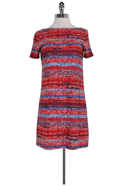 Round Neck General Print Short Sleeves Sleeves Above the Knee Cotton Dress