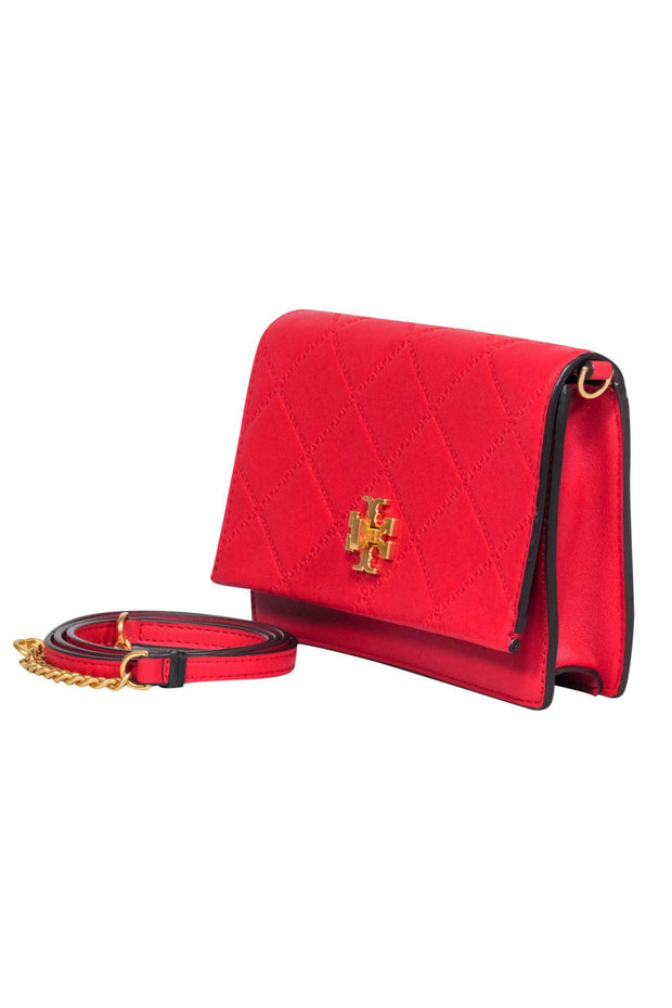 Tory Burch - Red Leather Mini Embossed Crossbody – Current Boutique