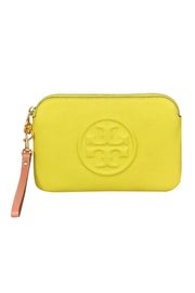 Tory Burch - Yellow & Green Pebbled Leather Wristlet – Current Boutique