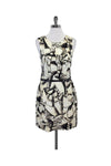 Hidden Back Zipper Pocketed Belted Sleeveless General Print Dress