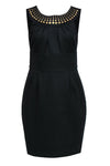 Sheath V Back Round Neck Sheath Dress/Little Black Dress