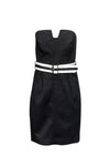 Strapless Belted Bodycon Dress/Little Black Dress