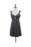 Cutout Hidden Back Zipper Pleated Dress With a Bow(s)