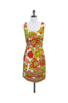Sleeveless Hidden Back Zipper Floral Print Dress