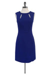 Fitted Back Zipper Round Neck Sleeveless Dress