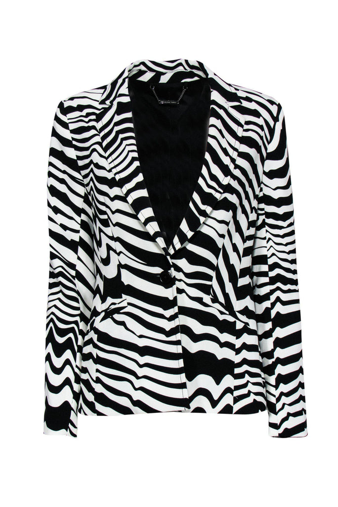 dodelijk Tropisch zaad Trina Turk - Zebra Print Blazer Sz 8 – Current Boutique
