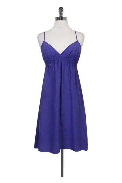 Twelfth Street by Cynthia Vincent Blue Silk Dress Sz M Current