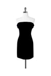 Strapless Hidden Back Zipper Darts Dress With a Bow(s)