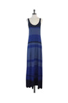 Sleeveless Striped Print Maxi Dress