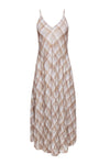 A-line V-neck Turtleneck Polyester Spring Fall Sleeveless Maxi Dress