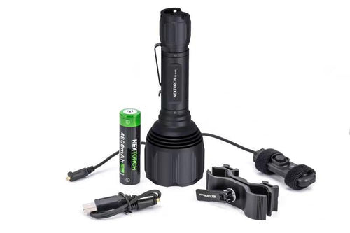 Linterna táctica NEXTORCH de luz LED, con cable USB, resistente a lluvia y  salpicaduras IPX7 - Productos