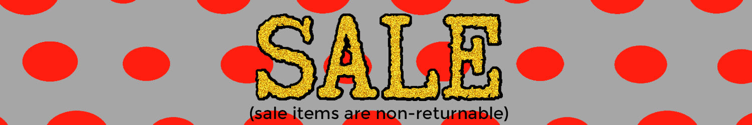 "SALE (sale items are non-returnable)" info graphic banner