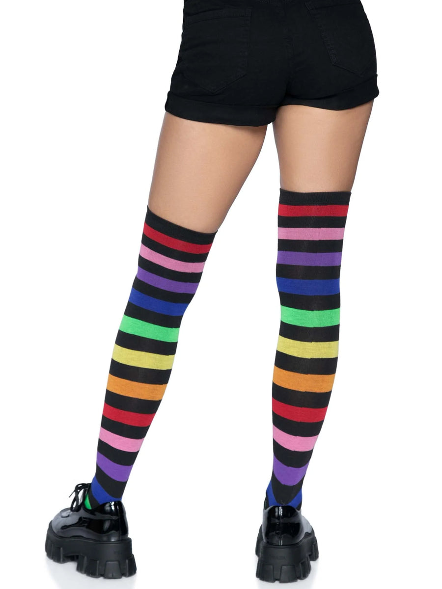 Rainbow Thigh Highs | Naked City Clothing