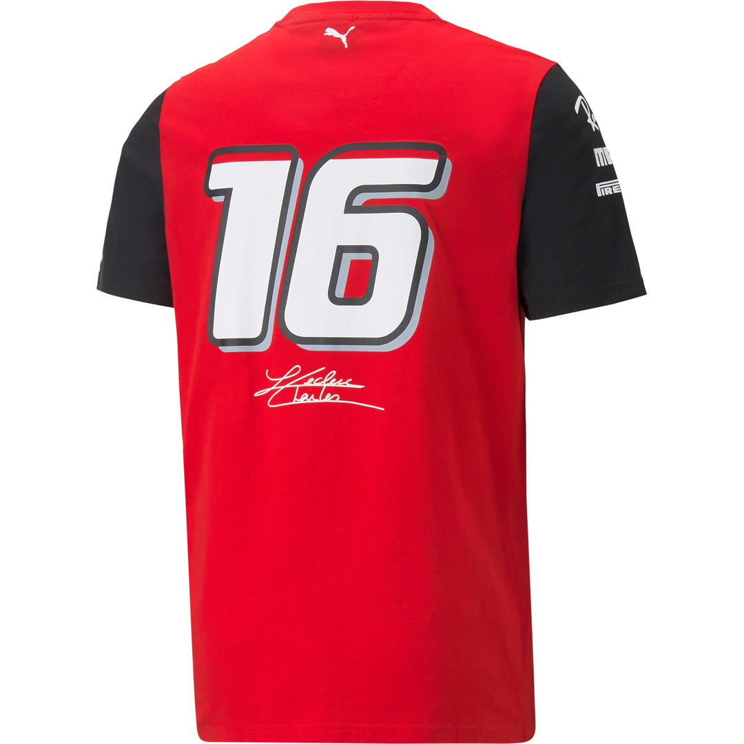 T-shirt Ferrari Charles Leclerc GP Monaco F1 Puma Blanc 701225153