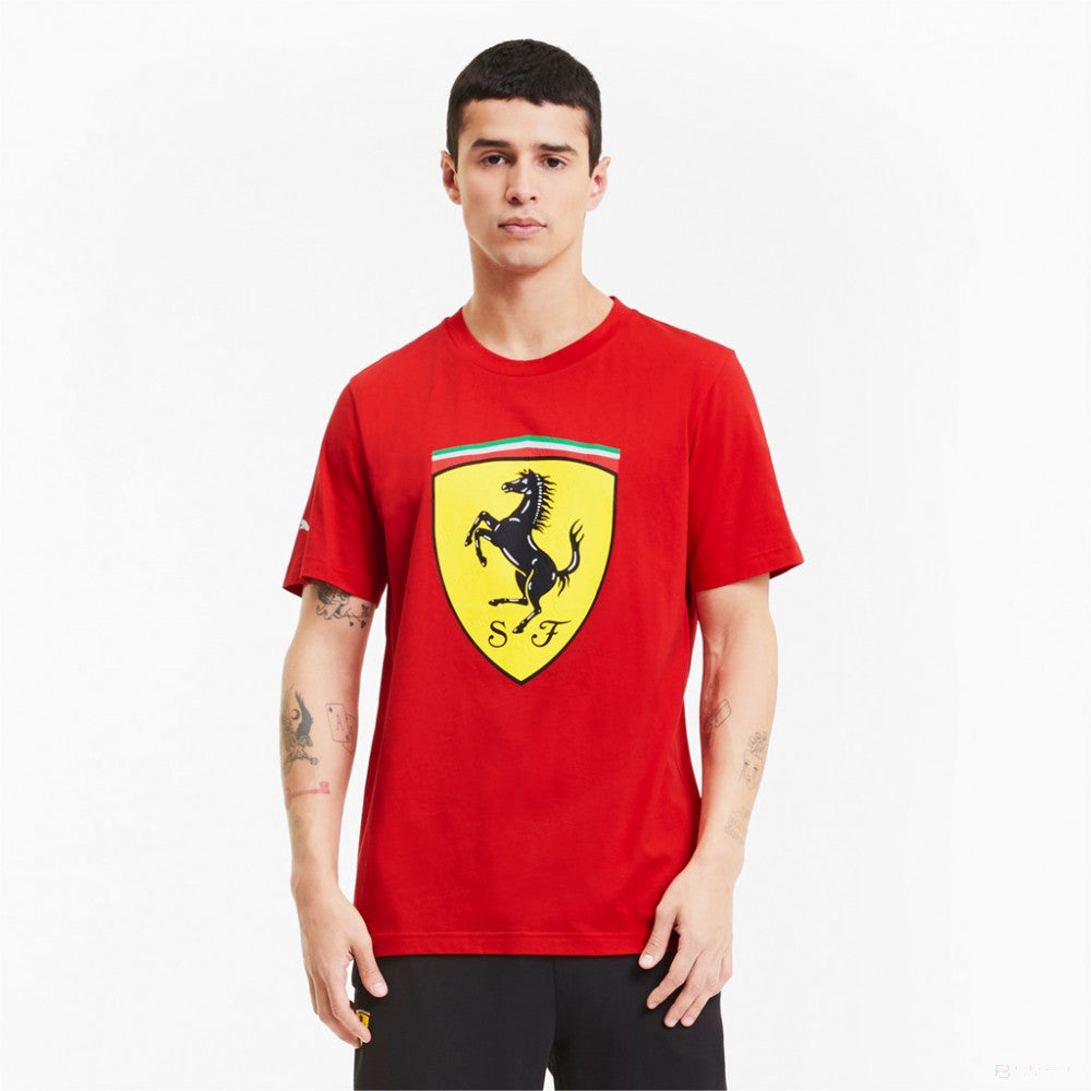 Scuderia Ferrari Camiseta Puma Small Shield para hombre, color rojo/negro,  Negro - : Automotriz 