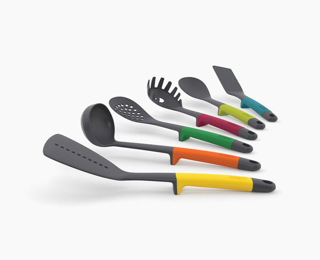 Joseph Joseph UNITG0100SW Uni-Tool 5-in-1 Utensil Slotted Solid Spoon Spatula Turner Slicer Kitchen All-In One Space Saving, Gray
