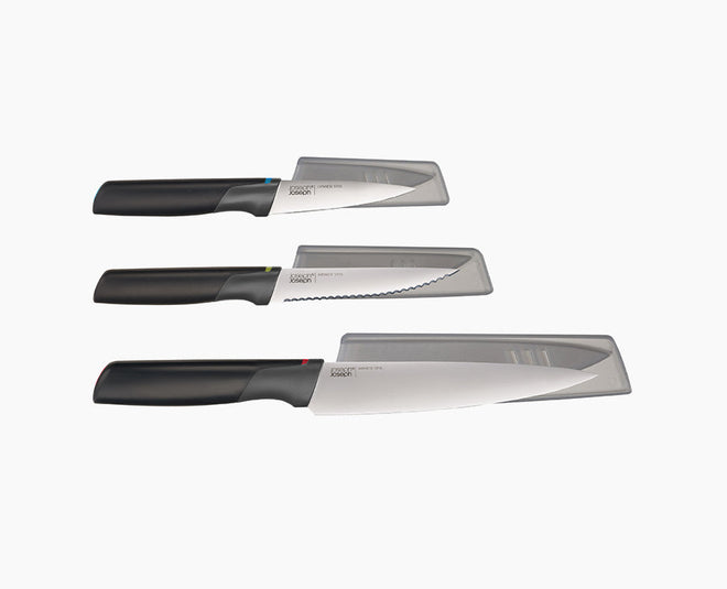 Knives Joseph Joseph Slice And Sharpen Czarne 2 Szt Noże Kuchenne ZE Stali  Nierdzewnej Z Ostrzałką • shop