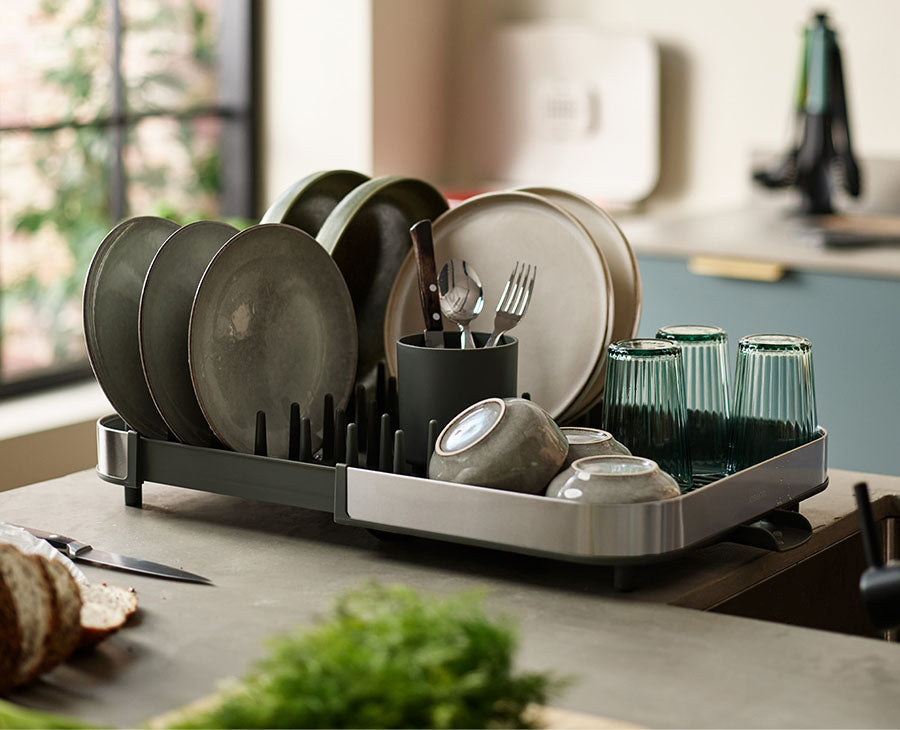 small stainless steel dish rack