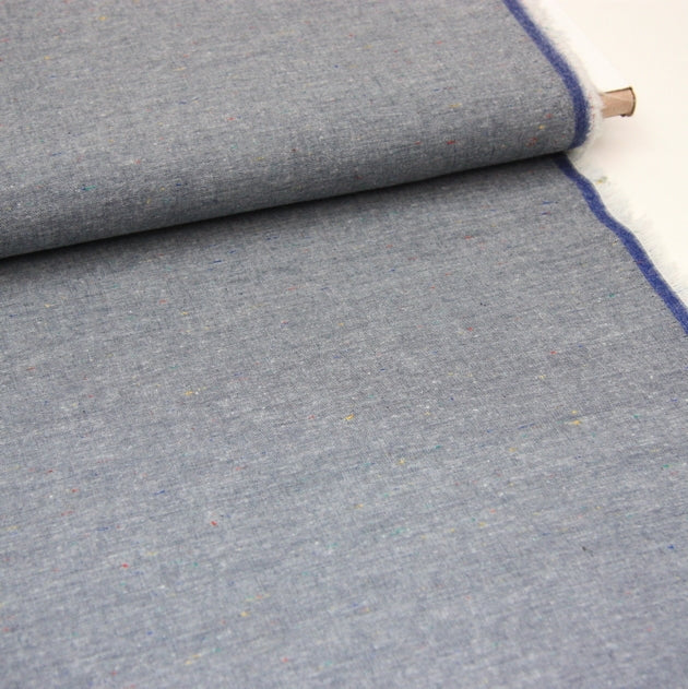 Kaufman Fabrics Cotton Linen Chambray - Indigo Wash - 57 Wide - COTTON /LINEN