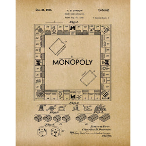 Monopoly Patent Art Print - Achromatic Shop