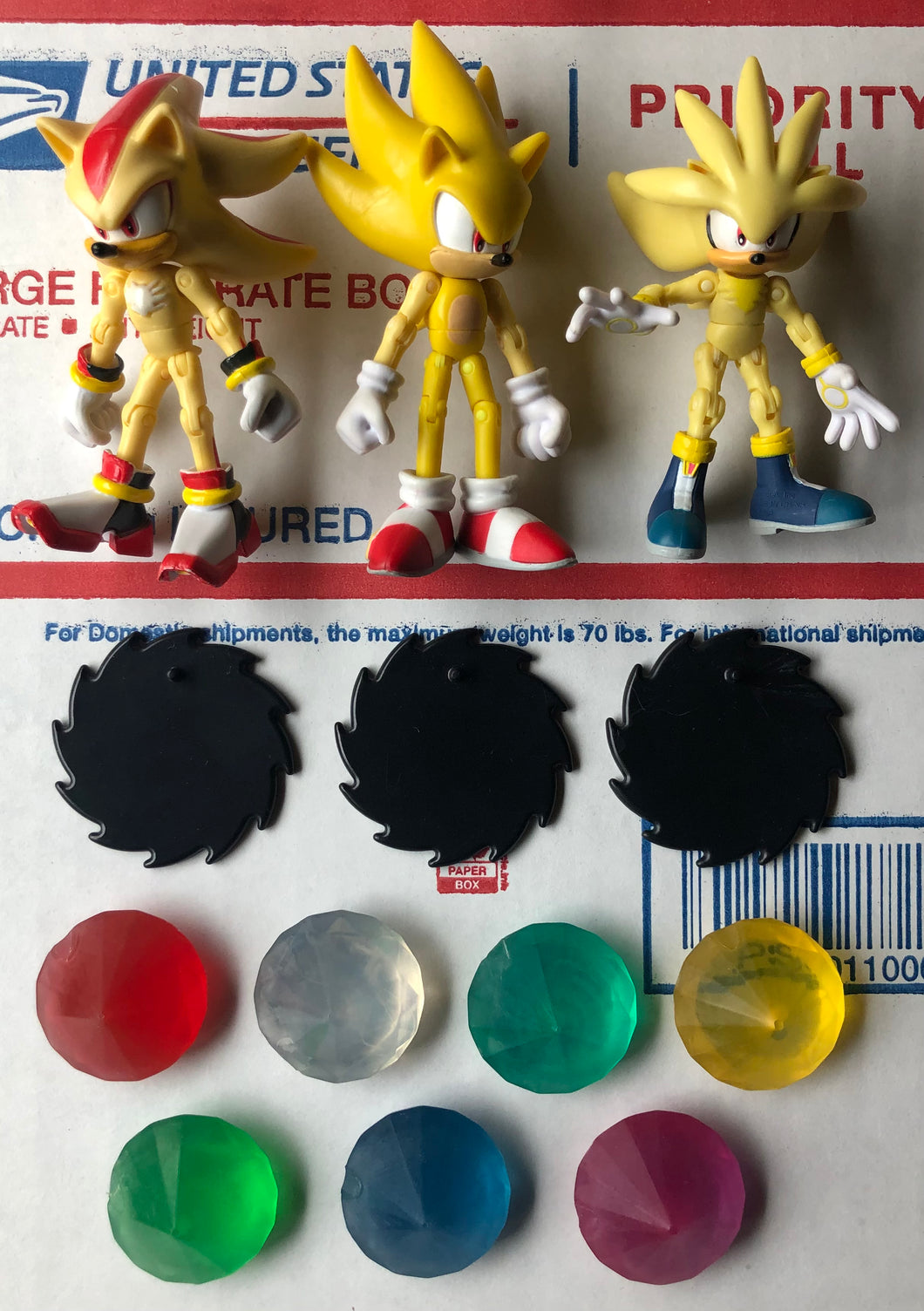 super sonic and super shadow and super silver toys