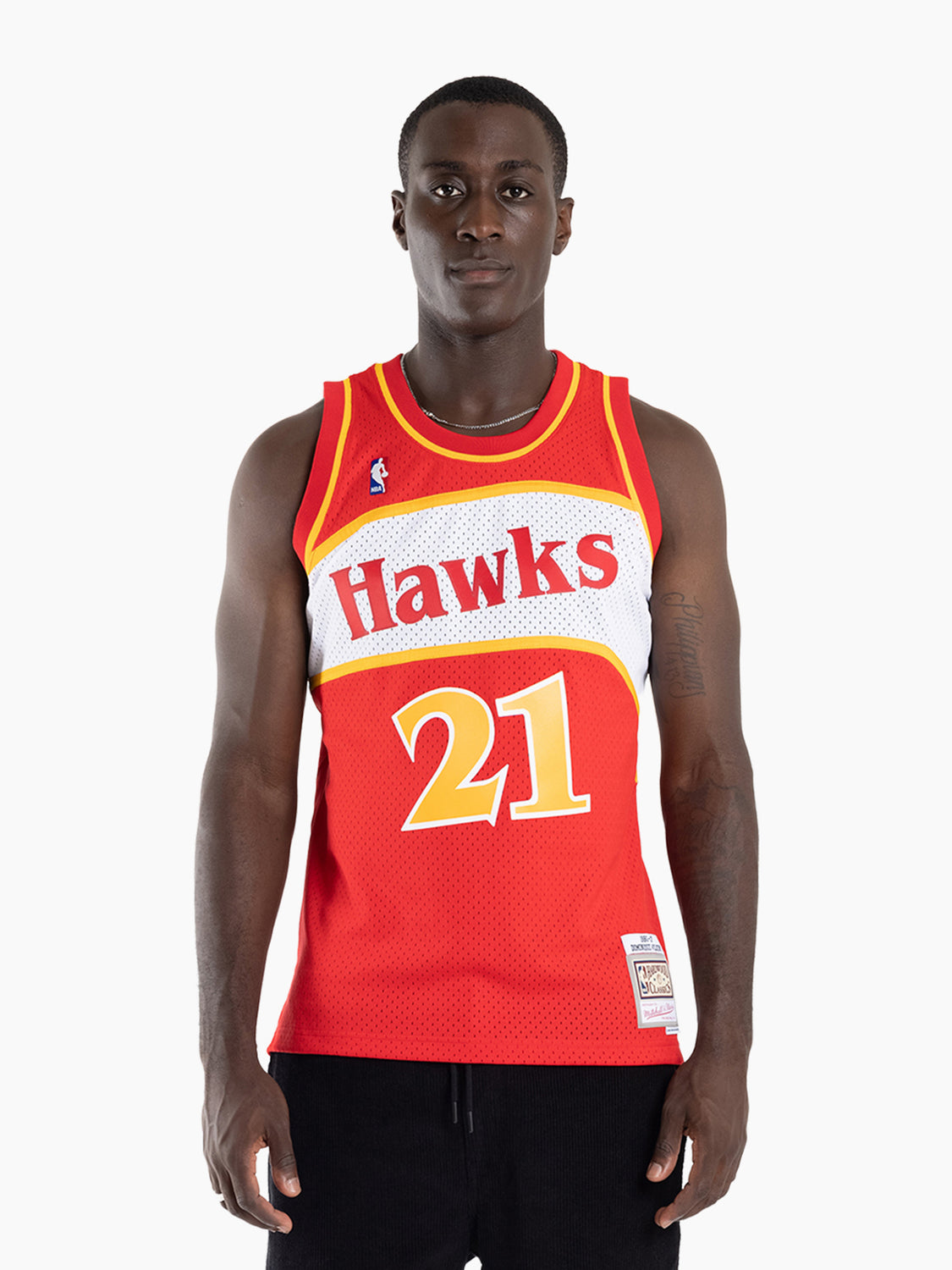 Mitchell & Ness Hawks Neon World Mesh Jersey - Hawks Shop