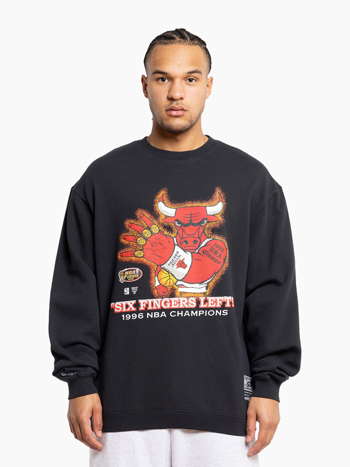 Milwaukee Bucks NBA All Over Crew Sweatshirt By Mitchell & Ness - Mens