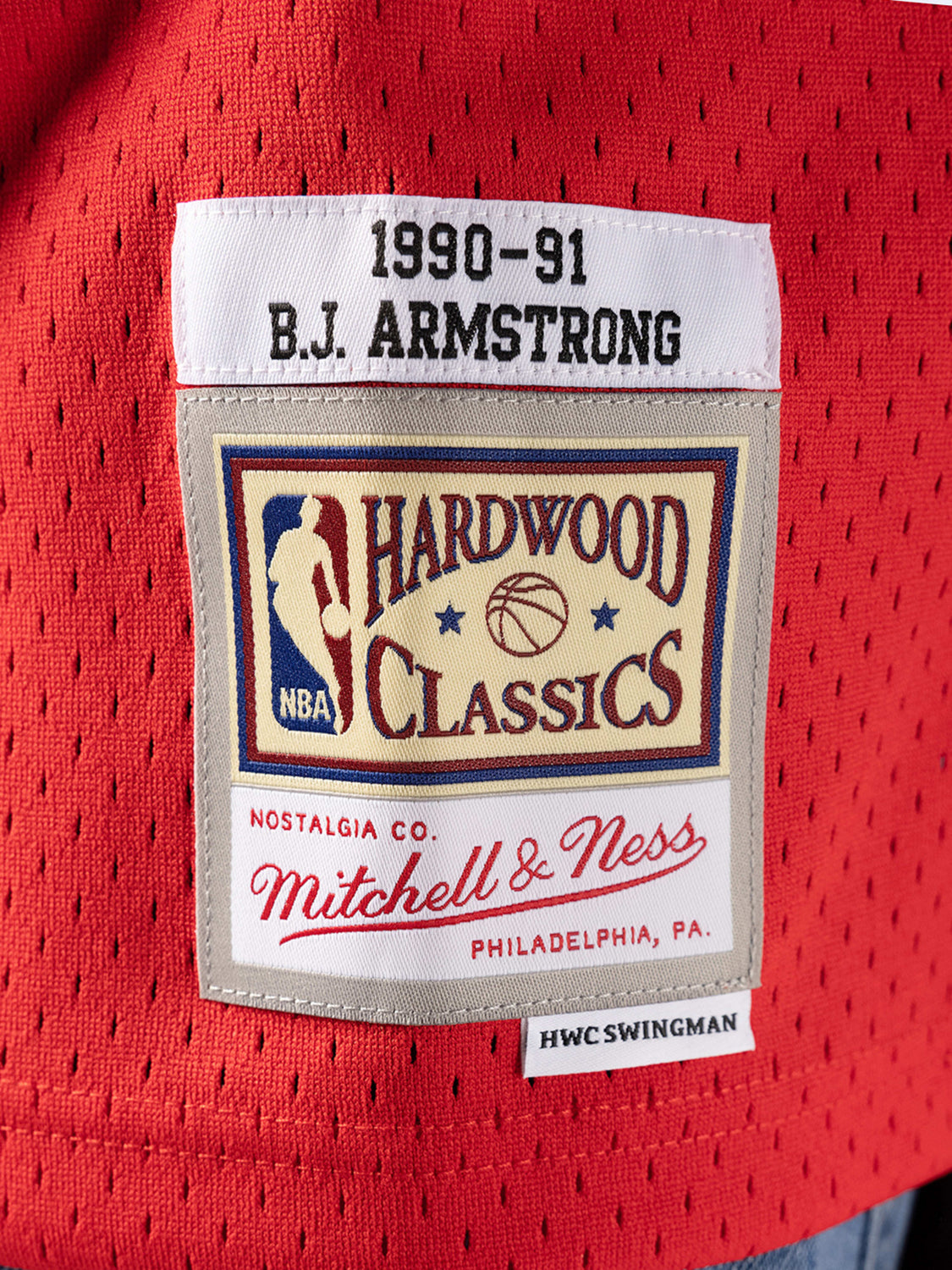Men's Mitchell & Ness B.J. Armstrong Scarlet Chicago Bulls 1990-91