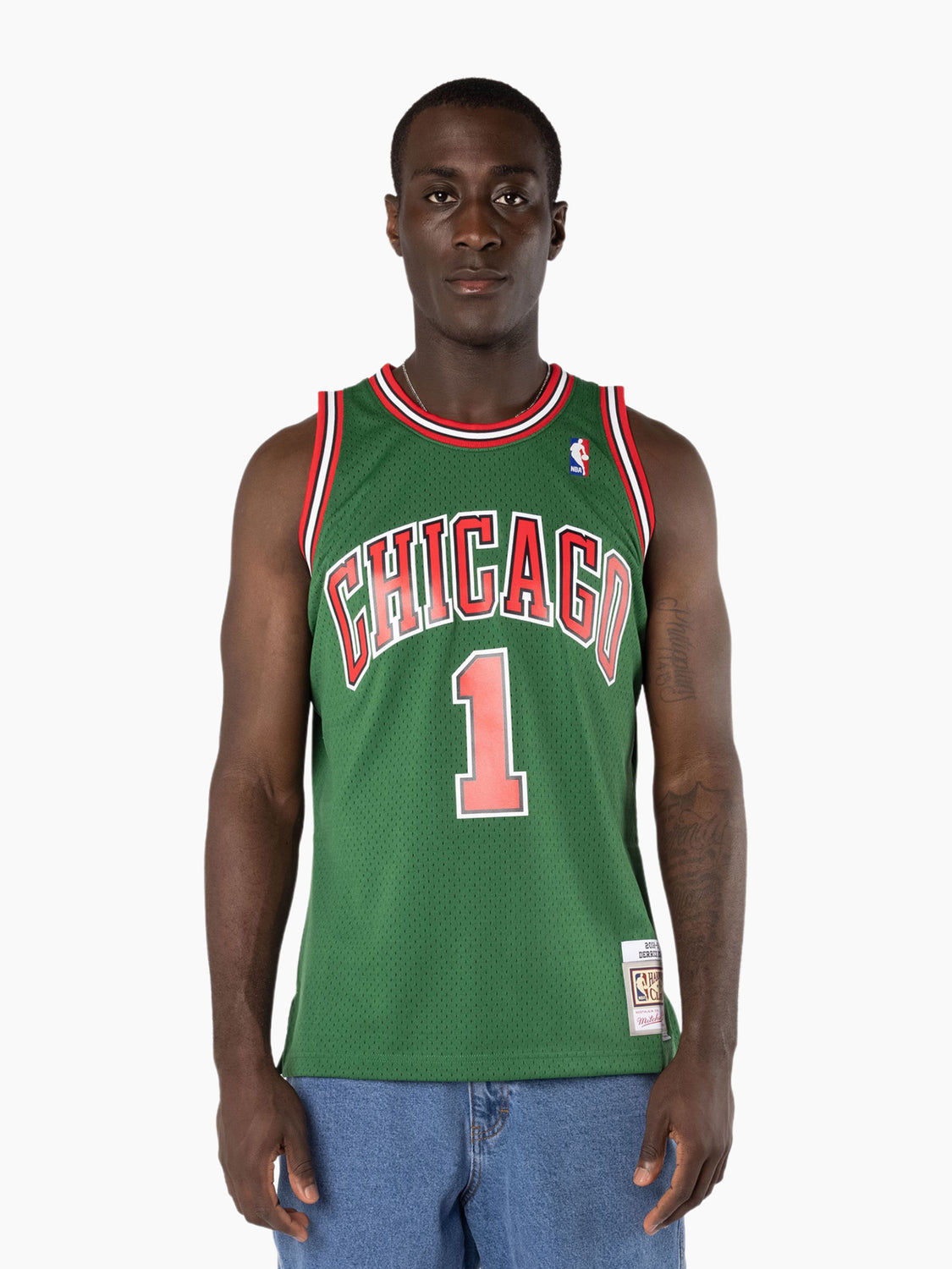 Derrick Rose Chicago Bulls Mitchell & Ness Youth 2008-09 Hardwood Classics  Swingman Jersey - Green