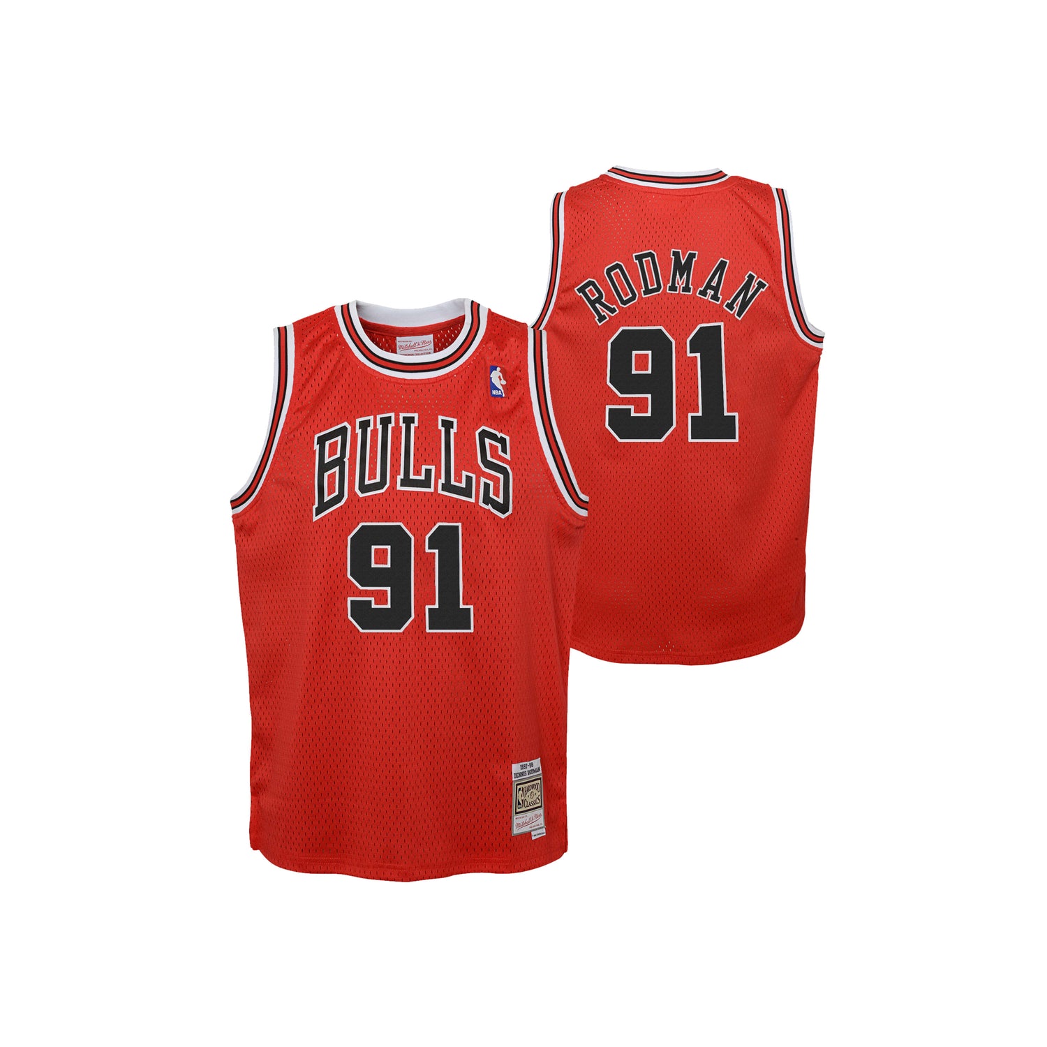 Mitchell & Ness Swingman Chicago Bulls Road 1997-98 Dennis Rodman Jersey, Red