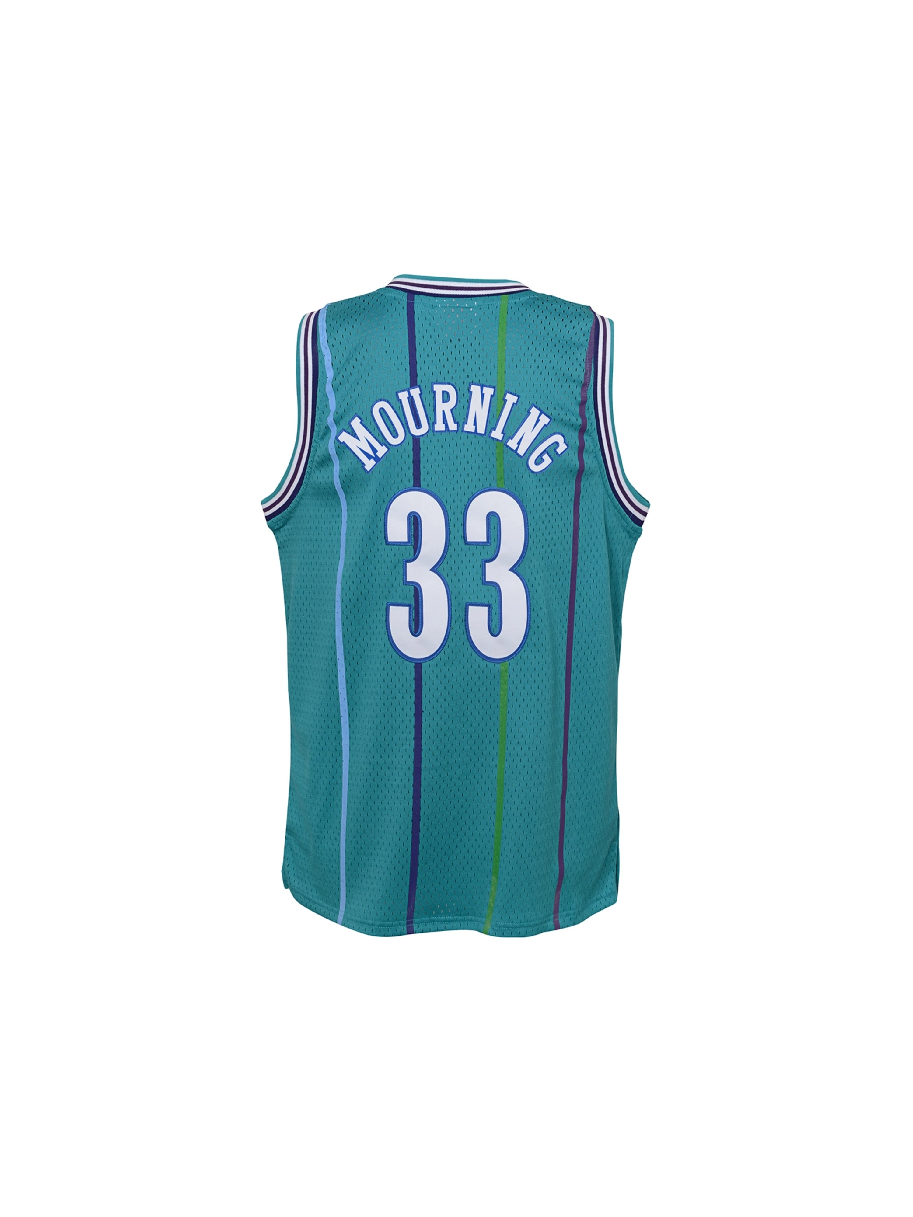 Alonzo Mourning Charlotte Hornets Mitchell & Ness Youth 1992-93 Hardwood Classics Swingman Jersey - Teal