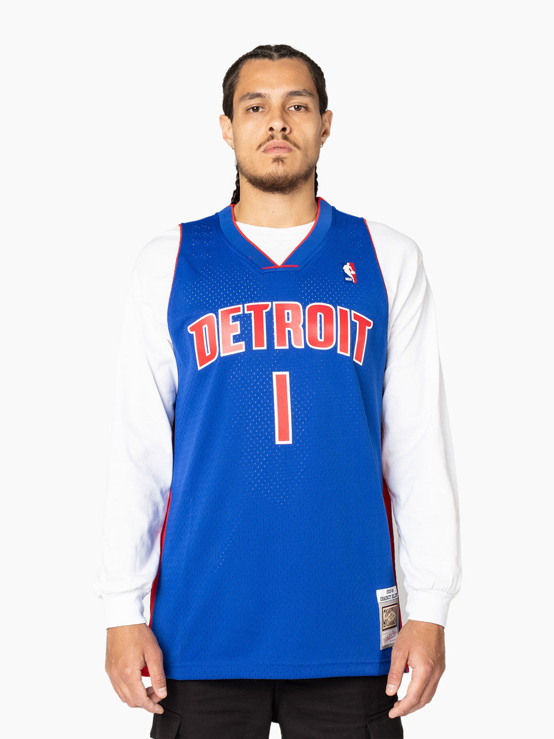 Men's Mitchell & Ness Ben Wallace Royal Detroit Pistons 2003-04 Hardwood  Classics Swingman Jersey