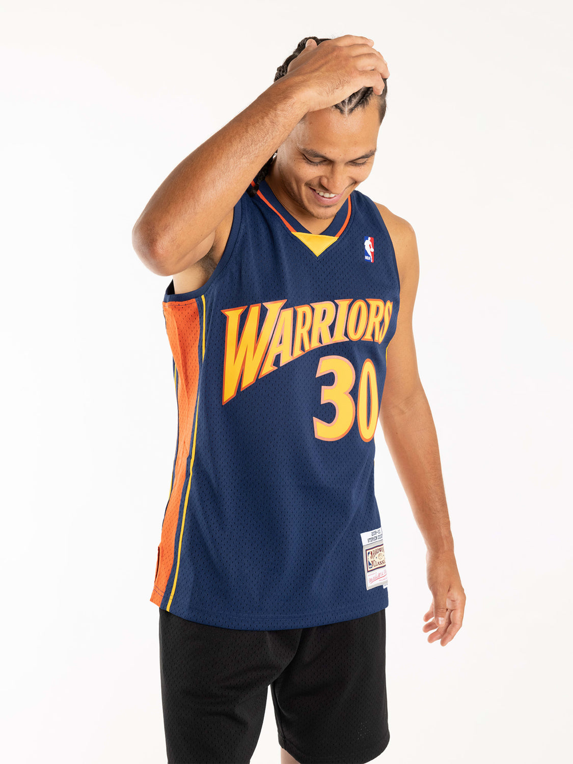 Stephen Curry Golden State Warriors Mitchell & Ness Big Tall Hardwood Classics Jersey - Navy