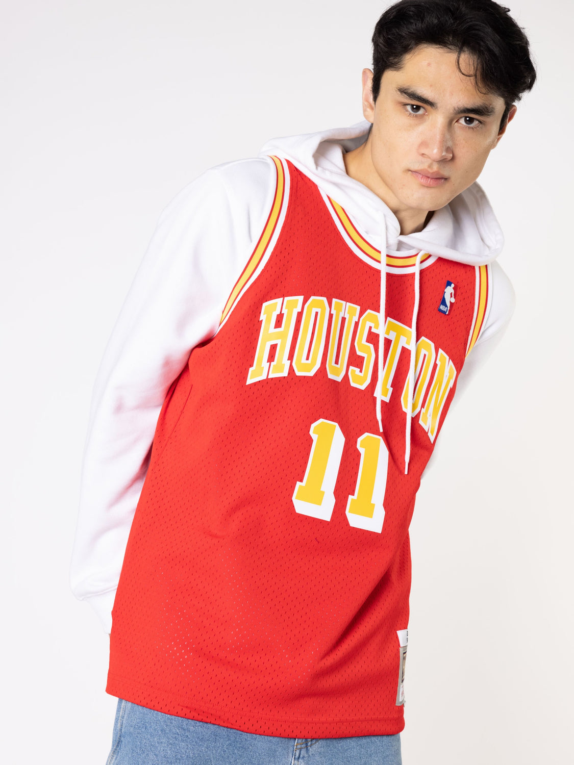 Yao Ming Houston Rockets 2004-05 Scarlet Mitchell Ness Hardwood