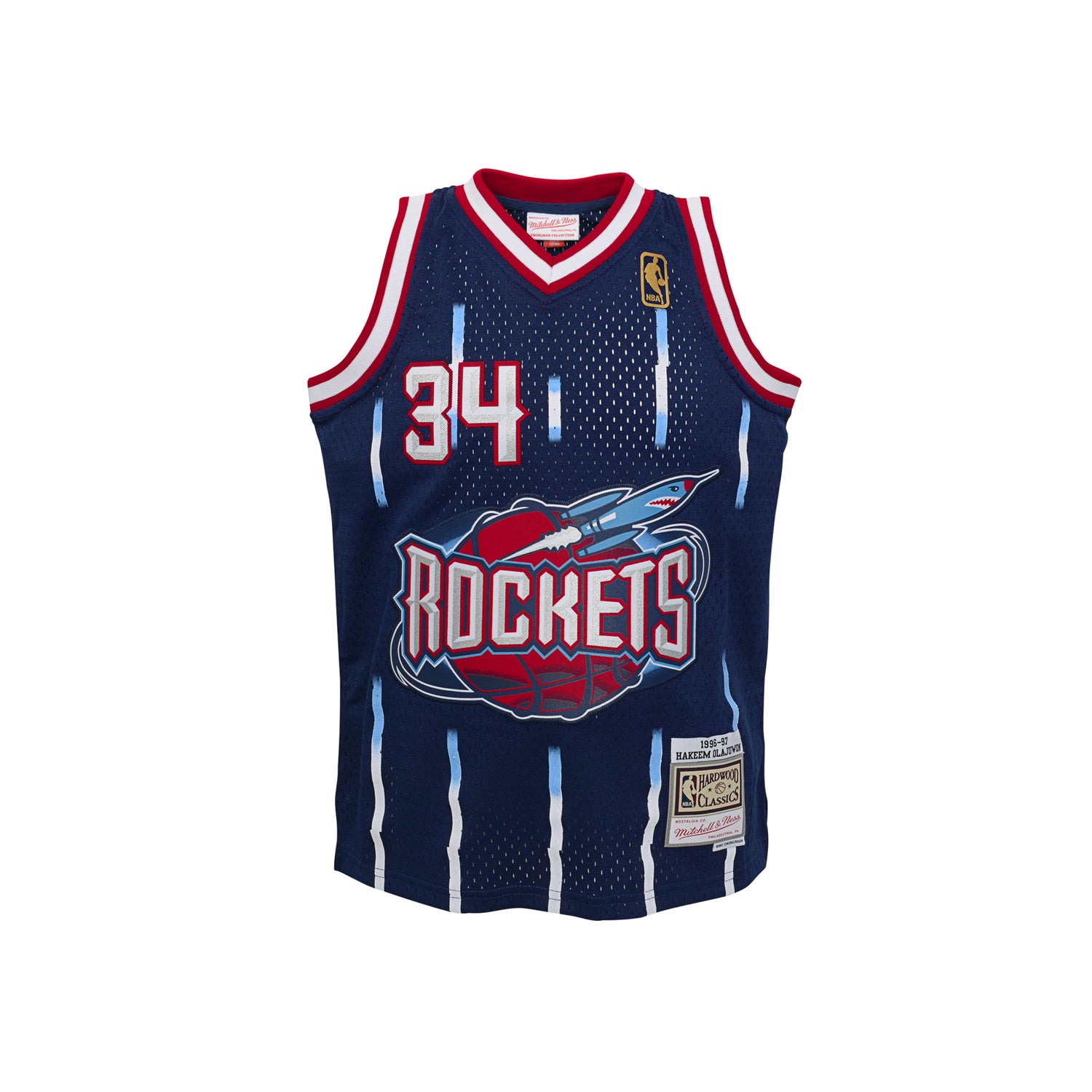 Houston Rockets Hardwood Classics Hakeem Olajuwon Road Jersey By Mitchell &  Ness - Youth