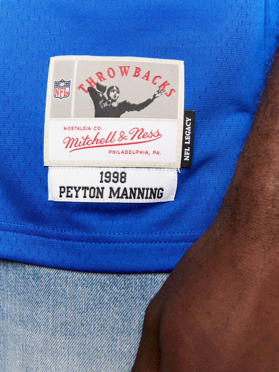 Men's Mitchell & Ness Peyton Manning Royal Indianapolis Colts 1998  Authentic Throwback Retired Player Jersey