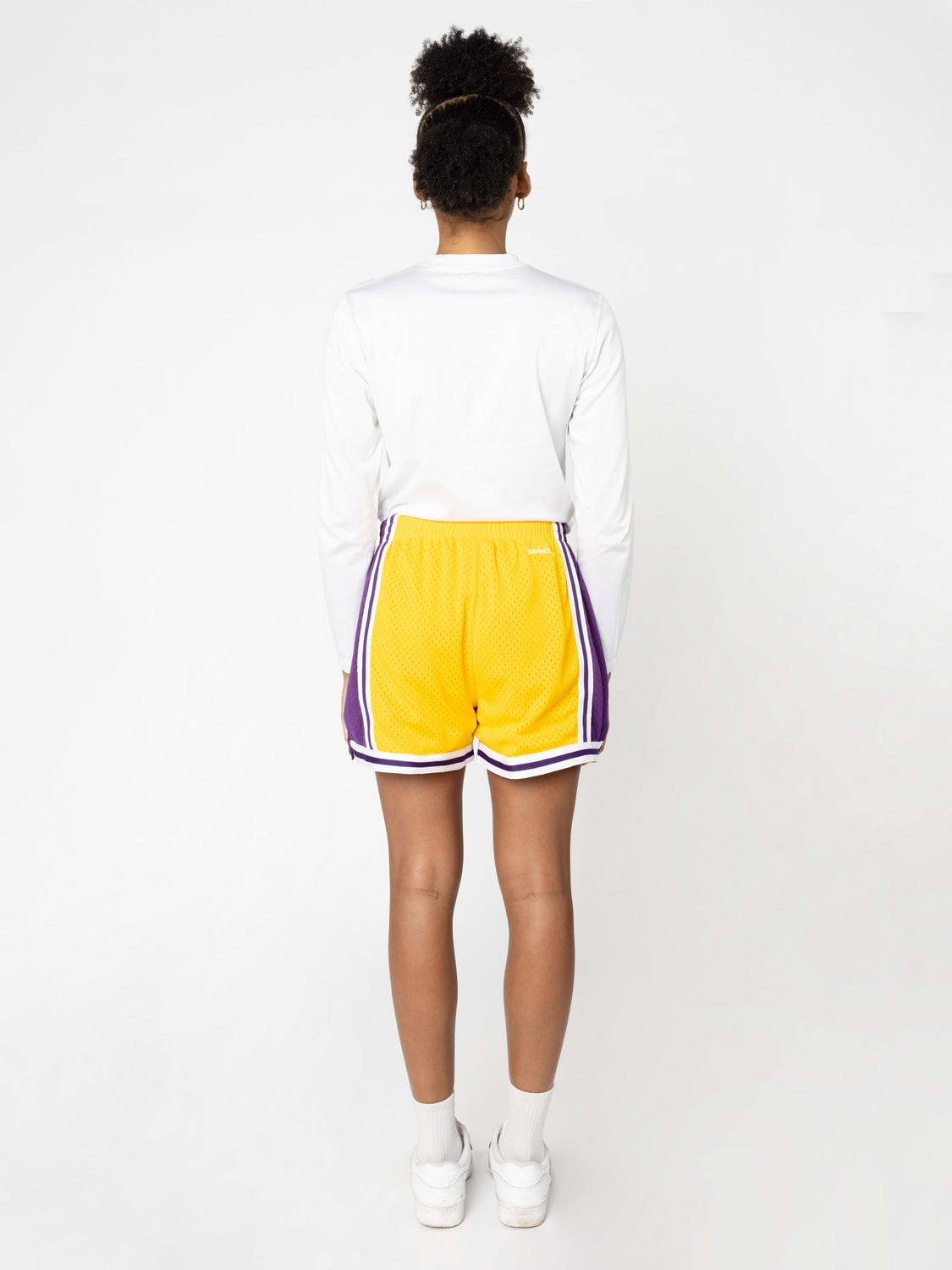 MITCHELL & NESS Women's Los Angeles Lakers Jump Shot Shorts  SHOREL18123-LALLTGD - Karmaloop