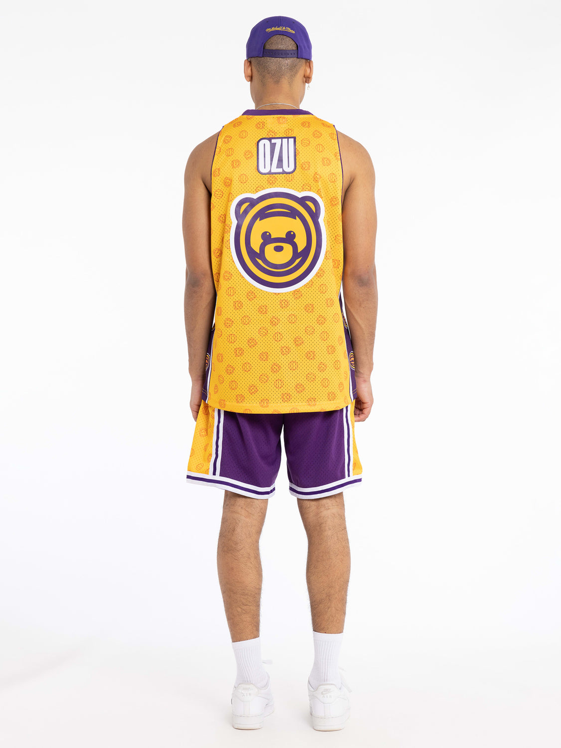 Buy BAPE x Mitchell & Ness Lakers ABC Basketball Swingman Jersey