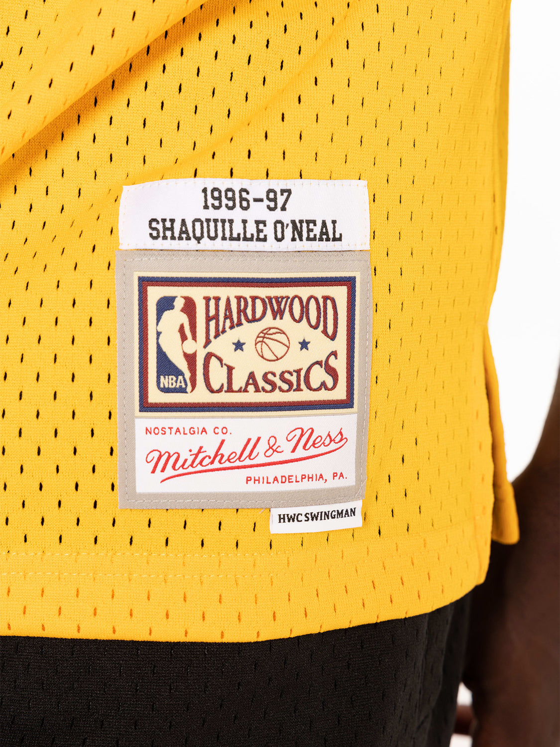 Shaquille O'Neal Los Angeles Lakers Mitchell & Ness Hardwood Classics  Off-Court Swingman Jersey - Yellow