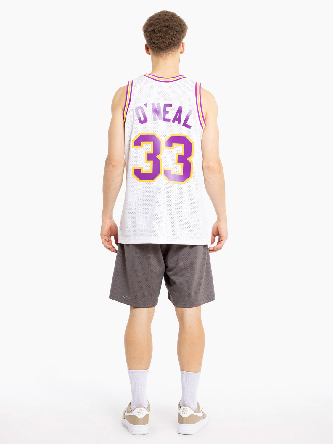 Mitchell & Ness Men's LSU Tigers Shaquille O'Neal #33 Gold 1990-91 Swingman  Replica Throwback Jersey