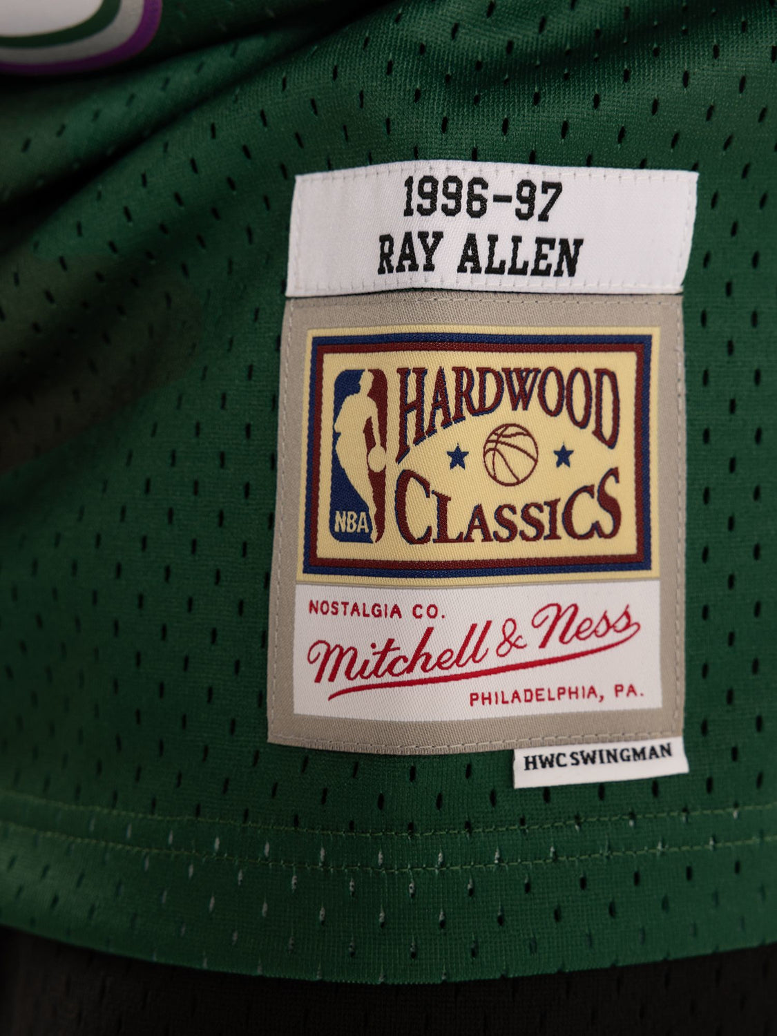 Men's Mitchell & Ness Ray Allen Green Milwaukee Bucks 1996 Hardwood  Classics Authentic Jersey