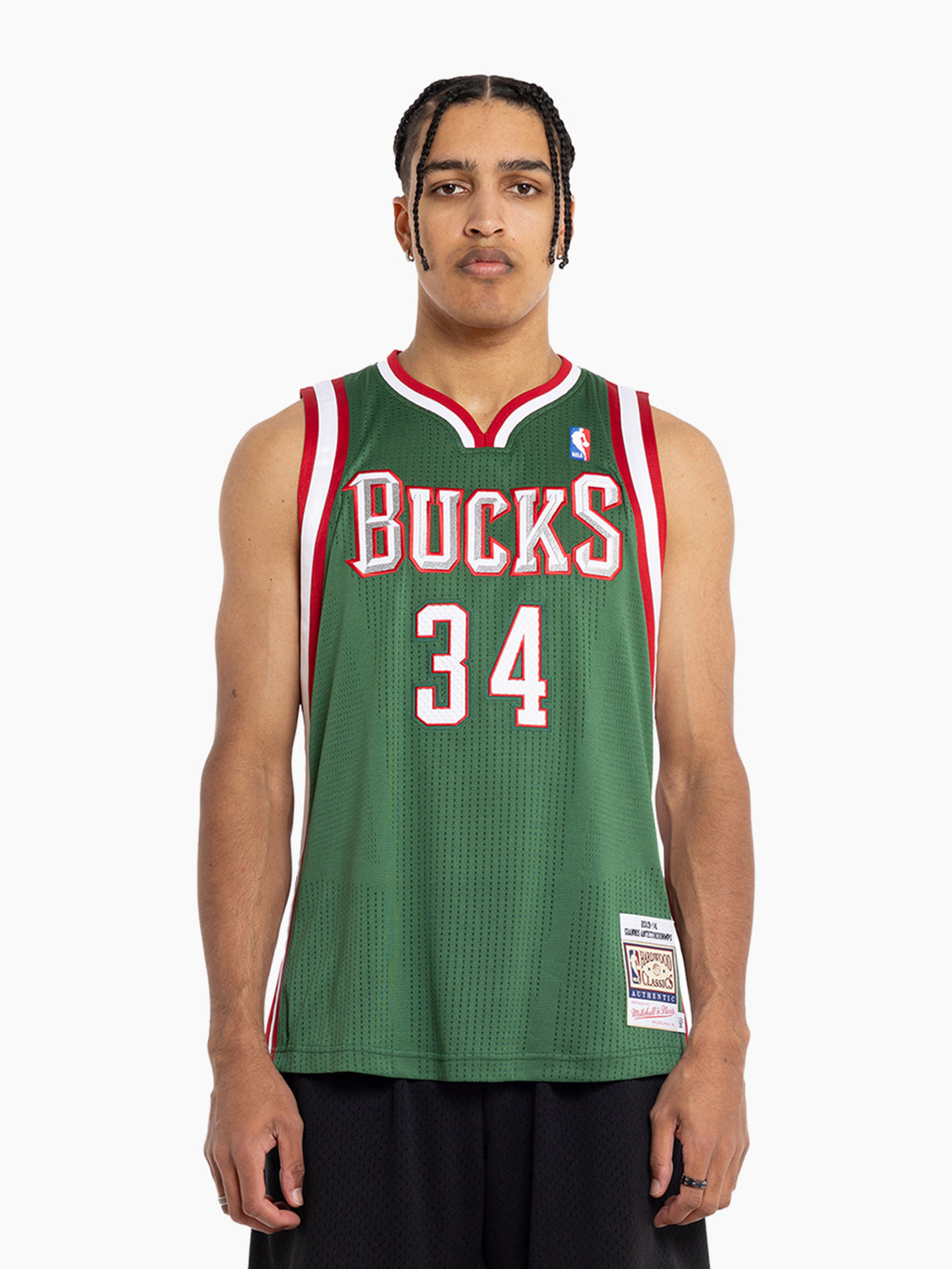 Mitchell & Ness HWC 2013 Giannis Antetokounmpo Milwaukee Bucks Authentic Jersey / Medium