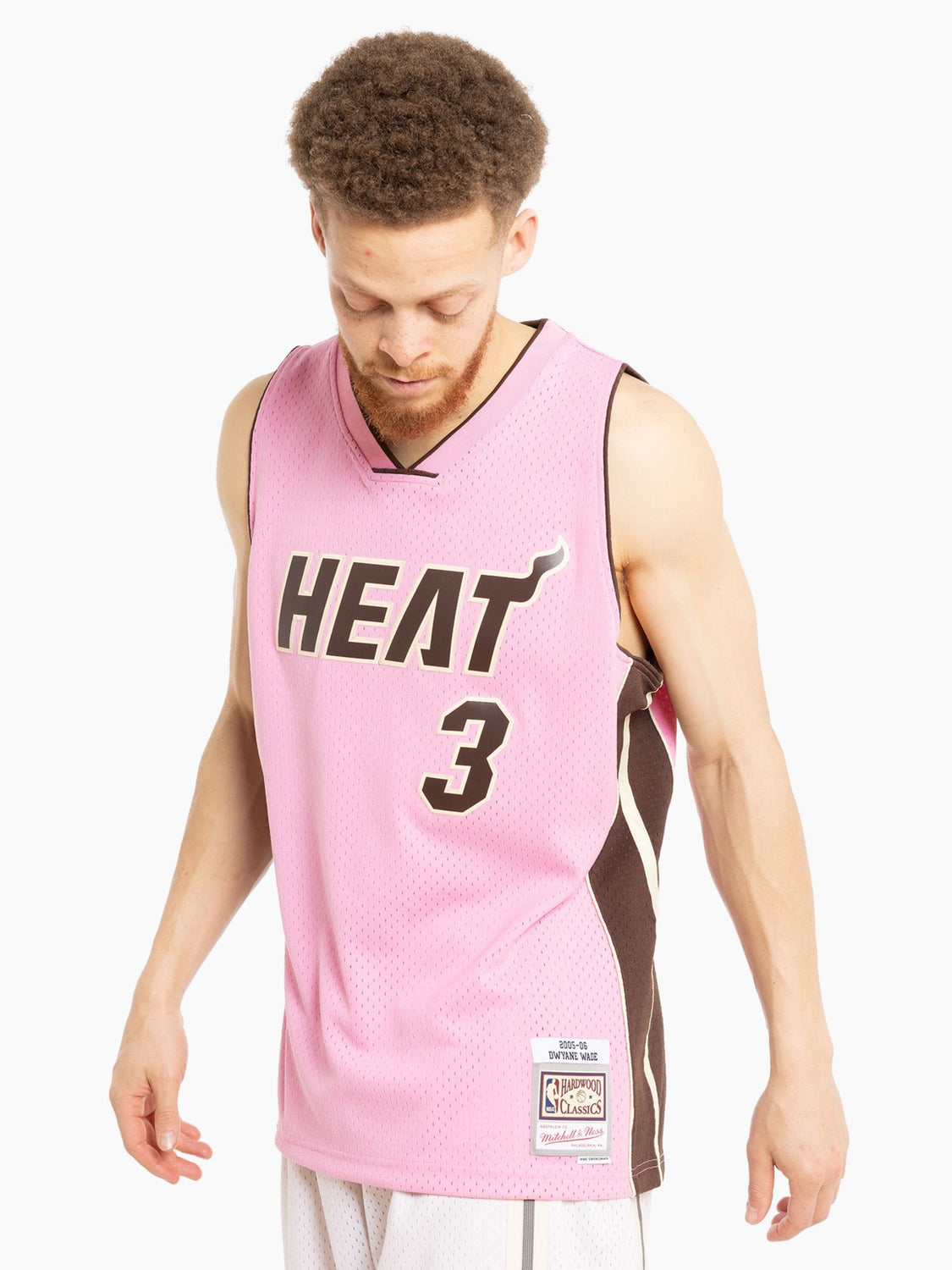 Mitchell & Ness Nba Miami Heat (dwayne Wade) Swingman Jersey in Pink