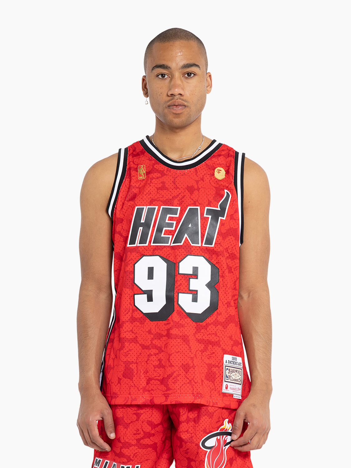 Bape x Mitchell & Ness Miami Heat Shorts Black