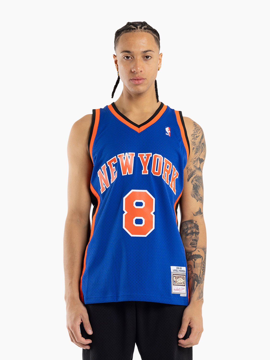 Men's Mitchell & Ness Latrell Sprewell Blue New York Knicks Big & Tall Hardwood Classics Jersey