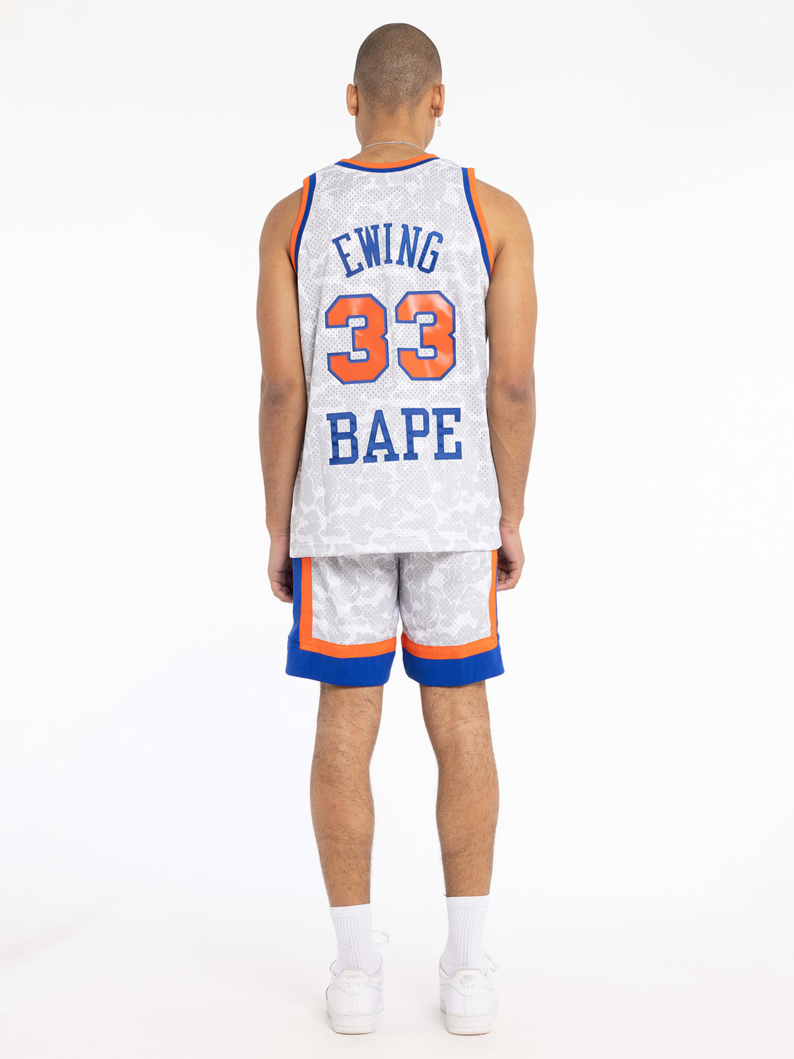 BAPE x Mitchell & Ness Knicks ABC Basketball Swingman Jersey White