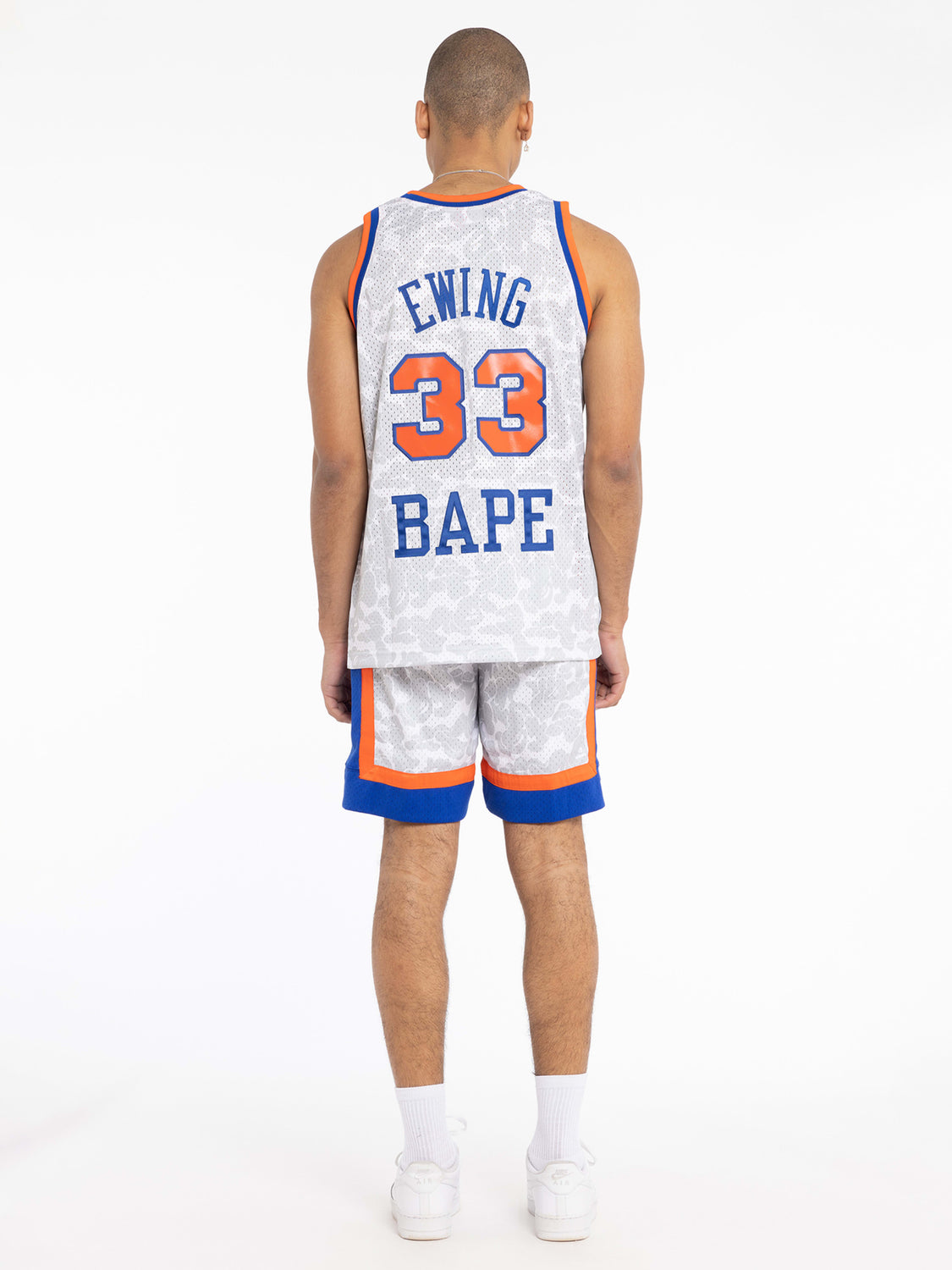 Bape x Mitchell & Ness New York Knicks Ewing Jersey White