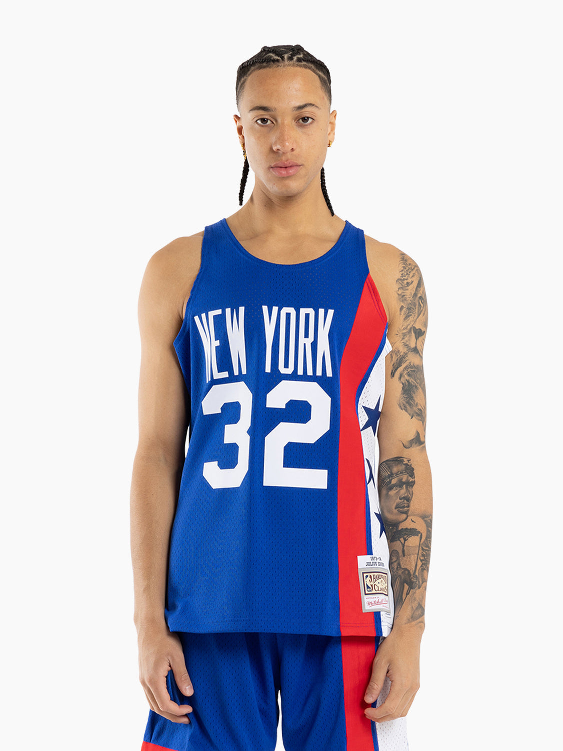 Bape x Mitchell & Ness New Jersey Nets Jersey Blue