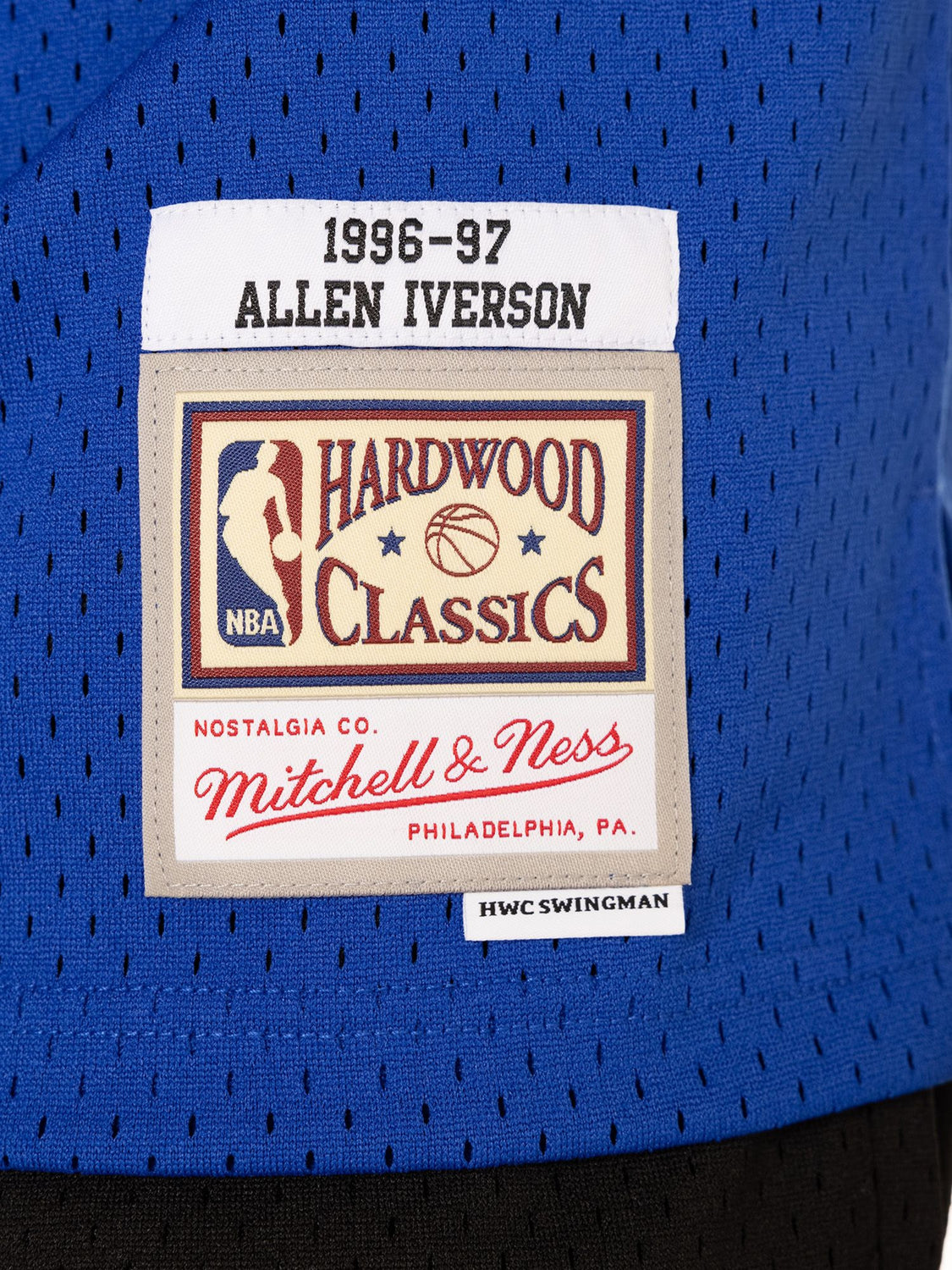 Men's Mitchell & Ness Allen Iverson Royal Philadelphia 76ers Big & Tall  Hardwood Classics Swingman Jersey